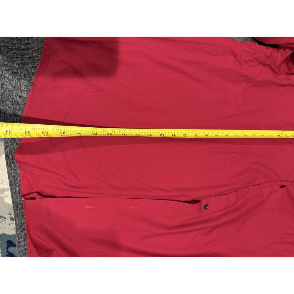 Synrgy Performance Stretch Deep Red Button Up Dress Shirt Size 19 35/36 Holidays - Picture 6 of 8